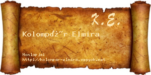 Kolompár Elmira névjegykártya